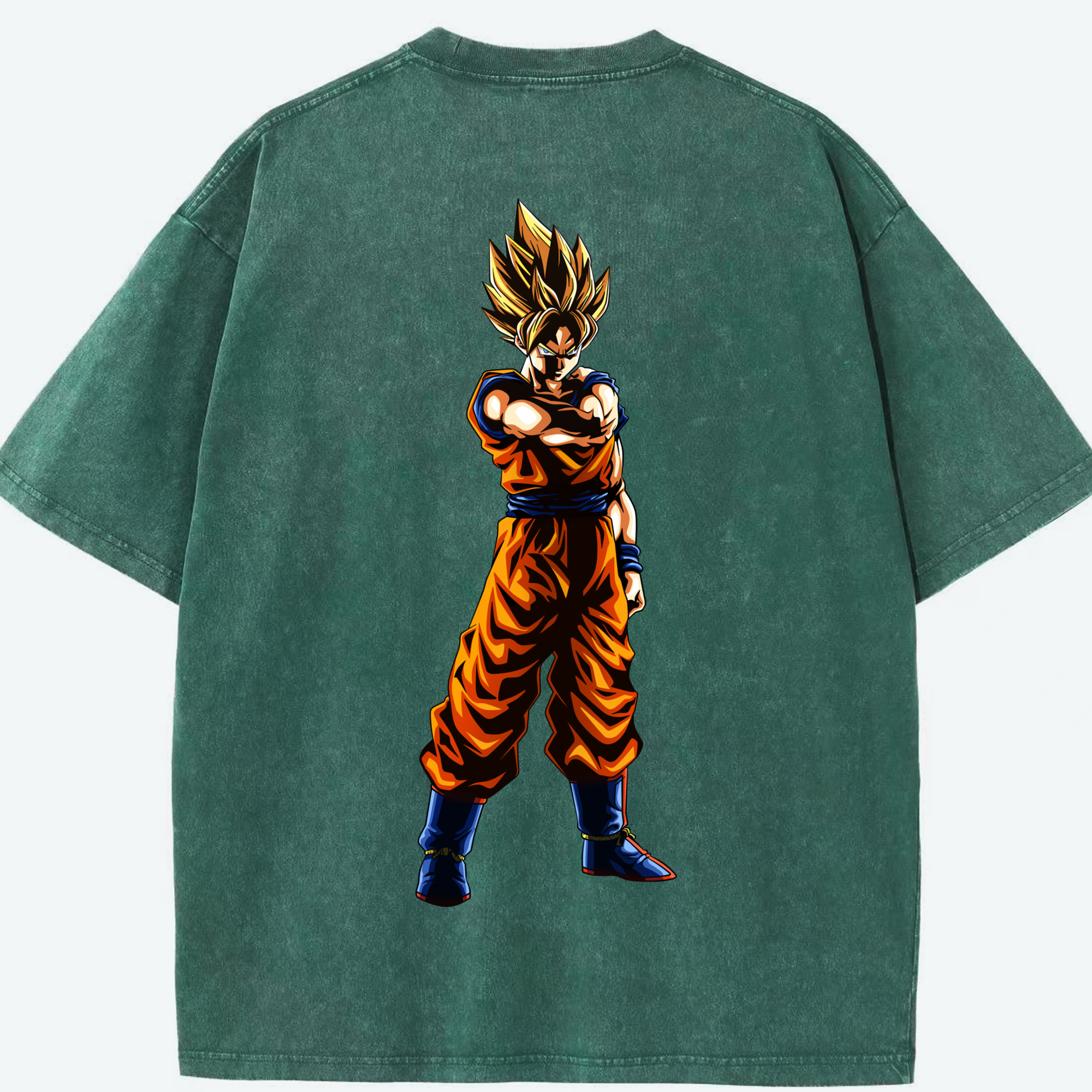 （画像用） ドラゴンボール 孫 悟飯（そんごはん）DRAGON BALL Son Gohan 綿100% ヴィンテージ風 半袖Tシャツ（背面プリント）